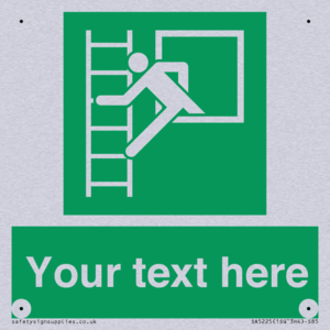 Custom Emergency Escape Ladder Sign